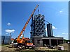 Tornum termál vízzel üzemeltetett, gabonaszárító technológia komplett szerkezetszerelése. Virág Acél Kft.